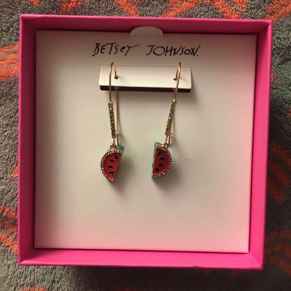 Betsey Johnson Watermelon Earrings NWT 🍉